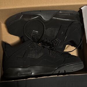 Men's Black Air Jordan 4 Black Cats